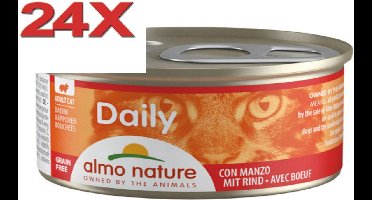 Almo Nature Dailymenu - Kattenvoer Blik - Brokjes Rund - 24x85gr