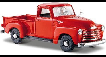 Maisto Modelauto/speelgoedauto Chevrolet 3100 pick up - rood - 20 cm - schaal 1:24