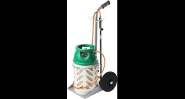 Fleswagen voor 1 fles van 10,5 kg met haak voor slang