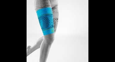 Bauerfeind Sport Compressie Hamstringsleeve - Compressiesleeve Bovenbeen - Bovenbeenbrace - Maat S - Riviera - Korte Kous