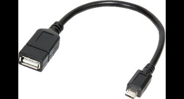 Logilink - USB 2.0 A Female naar USB 2.0 Micro Male - 0.2 m