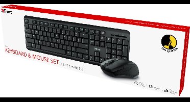 Trust ODY toetsenbord Inclusief muis Kantoor RF Draadloos Duits Zwart