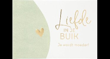 Depesche - Wenskaart "Gewoon Mooi" met de tekst "Liefde in je buik - Je wordt moeder!" - mot. 042