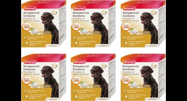 6x Beaphar Schapenvet Bonbons met knoflook  - Hondensnack - 245g
