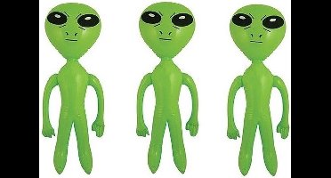 Rubies Opblaasbare alien figuur - Ruimte wezen decoratie - 3x 64 cm