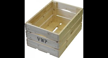 Vwp Fietskrat - Hout - 40 liter- Naturel