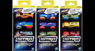 Nerf Nitro Foam Car Refill - Schuimauto's 3 stuks navulling - assorti geleverd