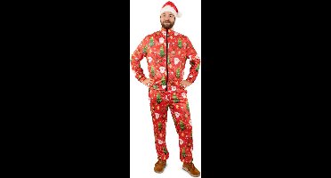 Kerst Trainingspak Rood - Maat L