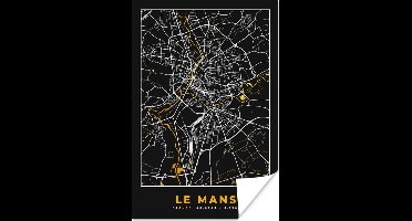 Poster Plattegrond - Frankrijk - le Mans - Stadskaart - Kaart - 20x30 cm