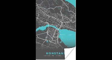 Poster Stadskaart – Konstanz – Duitsland – Plattegrond – Kaart - 20x30 cm