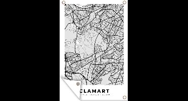 Tuindecoratie Stadskaart - Frankrijk - Kaart - Clamart - Plattegrond - 40x60 cm - Tuinposter - Tuindoek