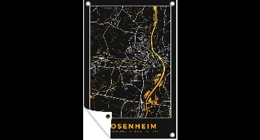 Tuindecoratie Rosenheim - Stadskaart - Plattegrond - Kaart - Duitsland - Goud - 40x60 cm - Tuinposter - Tuindoek