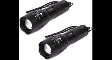 Led Zaklamp met zoomfunctie - 2 Stuks - Tactical Superbeam - Militaire zaklamp