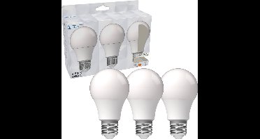 ProLong LED Lamp E27 - Koud wit licht 4000K - 8W (60W) - A60 Mat Peertje - 3 lampen