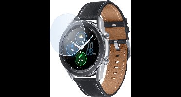 Screenprotector - Geschikt voor Samsung Galaxy Watch 3 45 mm - Extra Sterk - Tempered Glass - Gehard Glas - Beschermglas Screen Cover - Bescherm Protector voor Smartwatch