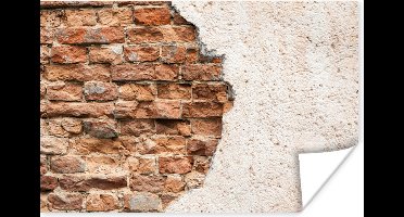Poster Gips - Muur - Baksteen - 30x20 cm