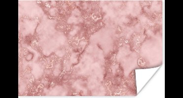 Poster Rose gold - Glitter - Marmer - Agaat - 30x20 cm