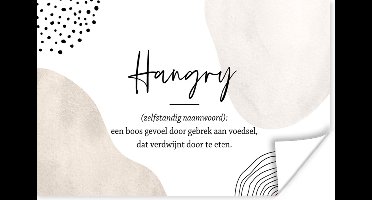 Poster Hangry - Spreuken - Hangry definitie - Woordenboek - Quotes - 30x20 cm