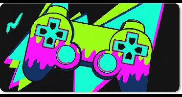 Muismat XXL 90x45 cm - Bureau onderlegger - Bureau mat Gamen - Controller - Zwart - Bureaumat - Gaming mousepad xl - Bureaulegger groot - Computer deskmat - Geschikt voor Gaming Muis en Gaming PC set-up