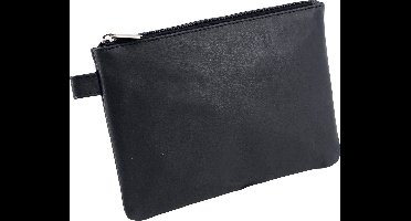 Alassio opbergetui - leer - zwart - 23 x 16 - JU-42233