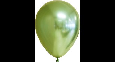 10 stuks Spiegel chroom Ballonnen licht groen 12inch – 30cm – 10 stuks.