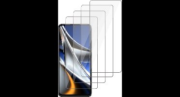Screenprotector geschikt voor Xiaomi Poco X4 Pro - Gehard Glas Beschermglas Tempered Glass Screen Protector - 4 Stuks