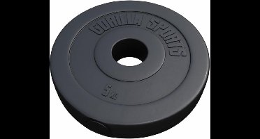 Gorilla Sports Halterschijf - Olympisch - Gewicht - 50 mm - Kunststof - 5 kg