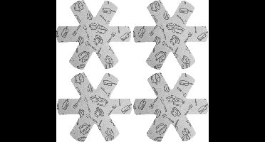 Papillon - 4 stuks Panbeschermers - 38 cm - Pots&Pans Grijs