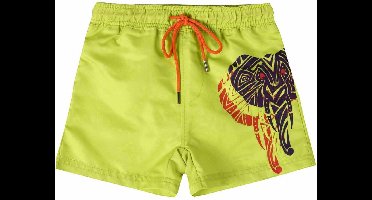 LIMOENKLEURIGE ZWEMSHORT MET OLIFANT