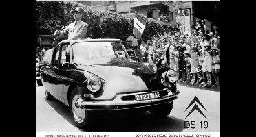 metalen reclamebord Citroën DS19 De Gaulle 30x40 cm