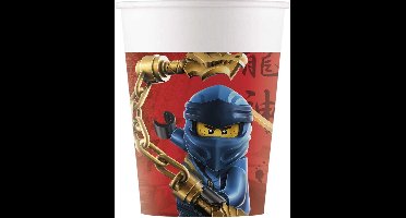 Procos Bekers Ninjago Junior 200 Ml 8 Cm Karton Rood 8 Stuks