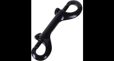 Dubbele Musketon haak - 96mm - Zwart