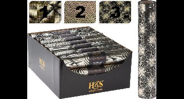 Loper tafel Velvet Kerst zwart goud - 28 x 150 cm - Tafelloper - Kerstmis - Fireworks