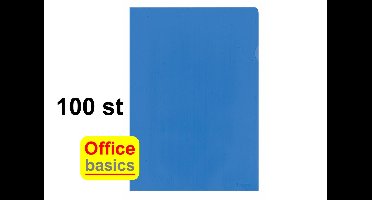 Insteekhoes L-map Office Basics - PP - 100 stuks - blauw