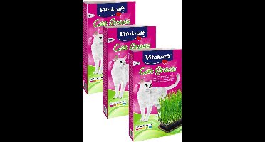 Vitakraft Cat Gras - Kattensnack - Natuur - 3 x 120 g