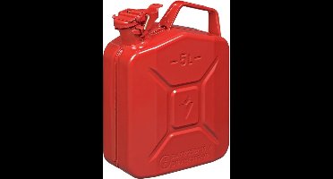 ProPlus Stalen jerrycan - 5 liter - UN en TÜV/GS gekeurd - rood - met handvatten