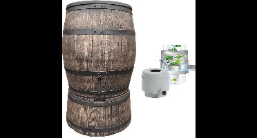 Regentonset Roto 240 liter + voet + vulautomaat