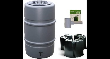 Regentonset Harcostar - 227 L - Antraciet + Voet + Vulautomaat