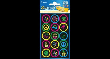 Avery Neon etiket Z-design Kids buttons pakje a 1 vel