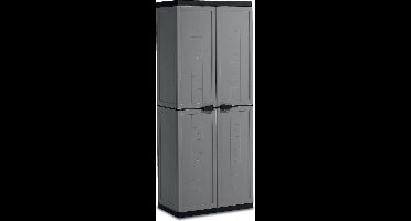 Jolly hoge kast  - 3 planken - 68x39x166 cm - donker grijs/zwart