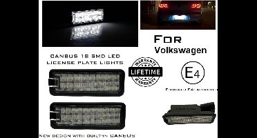 OEM Line - LED Kentekenverlichting set voor VW Volkswagen Golf 4 Golf 5 Golf 6 Golf 7 GTI GTD R R32 R20 R line Amarok Bora Eos Lupo Beetle Passat Phaeton Polo 5 6 6R 6C 6N Scirocco Touareg | CANBUS LED Kenteken lampen verlichting 6000K wit