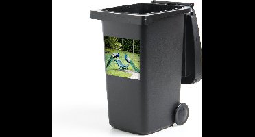 Container sticker Pauw - Bank - Park - 40x40 cm - Kliko sticker