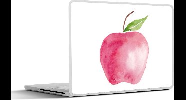 Laptop sticker - 10.1 inch - Appel - Fruit - Wit - 25x18cm - Laptopstickers - Laptop skin - Cover