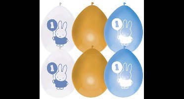 Ballonnen Nijntje First birthday blauw
