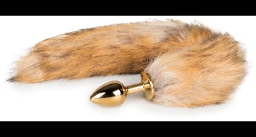 EasyToys – FETISH COLLECTION Buttplug Goud – Beige Vossenstaart