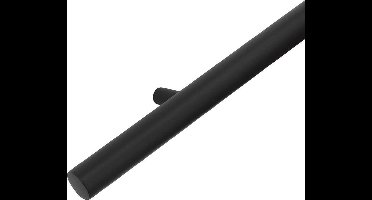 Design trapleuning zwart 120 cm met 2 houders