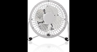 Nedis Tafelventilator - USB Gevoed - Diameter: 100 mm - 3 W - 1-Snelheid - Wit
