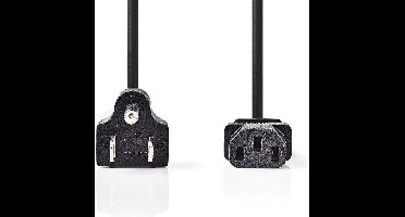 Nedis Stroomkabel - USA Male - IEC-320-C13 - Recht - Recht - Vernikkeld - 2.00 m - Rond - PVC - Zwart - Envelop