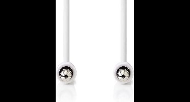 Nedis Stereo-Audiokabel - 3,5 mm Male - 3,5 mm Male - Vernikkeld - 1.00 m - Rond - Wit