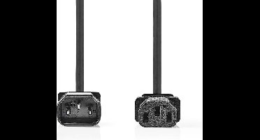 Stroomkabel - IEC-320-C14 - IEC-320-C13 - Recht - Recht - Vernikkeld - 5.00 m - Rond - PVC - Zwart - Envelop